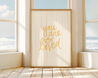 You Are So Loved: Kids Playroom Nursery Wall Art Printable (Digital Download)
