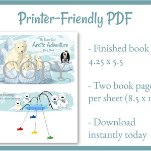 Arctic Quiet Book, Educational Busy Book, Toddler Learning Activities and Games, Printable Downloadable Instant Homeschool Pack image 3