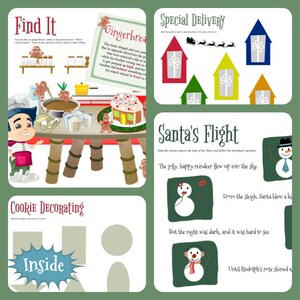 Christmas Quiet Book, Toddler Educational Learning Busy Book, Printable Digital Pattern Downloadable File Folder Instant Activities image 6