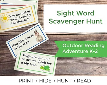 Sight Word Scavenger Hunt for Kids | Outdoor Reading Game for 1st & 2nd Grade