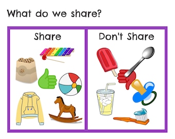 Sharing Activity Printable, Preschool Learning Game (PDF Pattern)