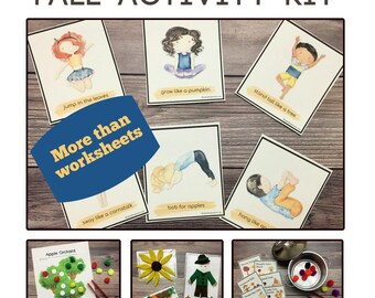 Printable Fall Activity Kit for Toddlers | Autumn Learning & Play (Digital Download)