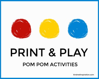 Pom Pom Activity Mats, Toddler Learning Games (PDF Pattern)