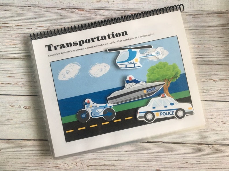 Cops and Robbers Quiet Book, Educational Busy Book, Learning Activities and Games, Printable Downloadable Instant Homeschool Pack image 2