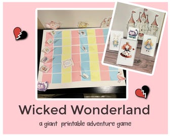 Wicked Wonderland Printable Game, Descendants Kids Game, Cooperative Family Game, Rise of Red Party Game, Kids Adventure