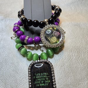 The Riddler, DC Comics, villain, batman forever, Jim Carey, Comic book character, Puzzle, green and black, batmanvillain, dc bracelet