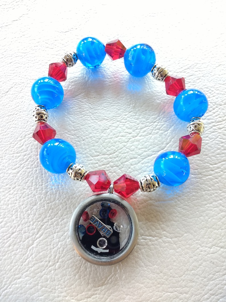 Superman bracelet justice league red bracelet dc comics bracelet Superman Clark Kent locket bracelet blue bracelet