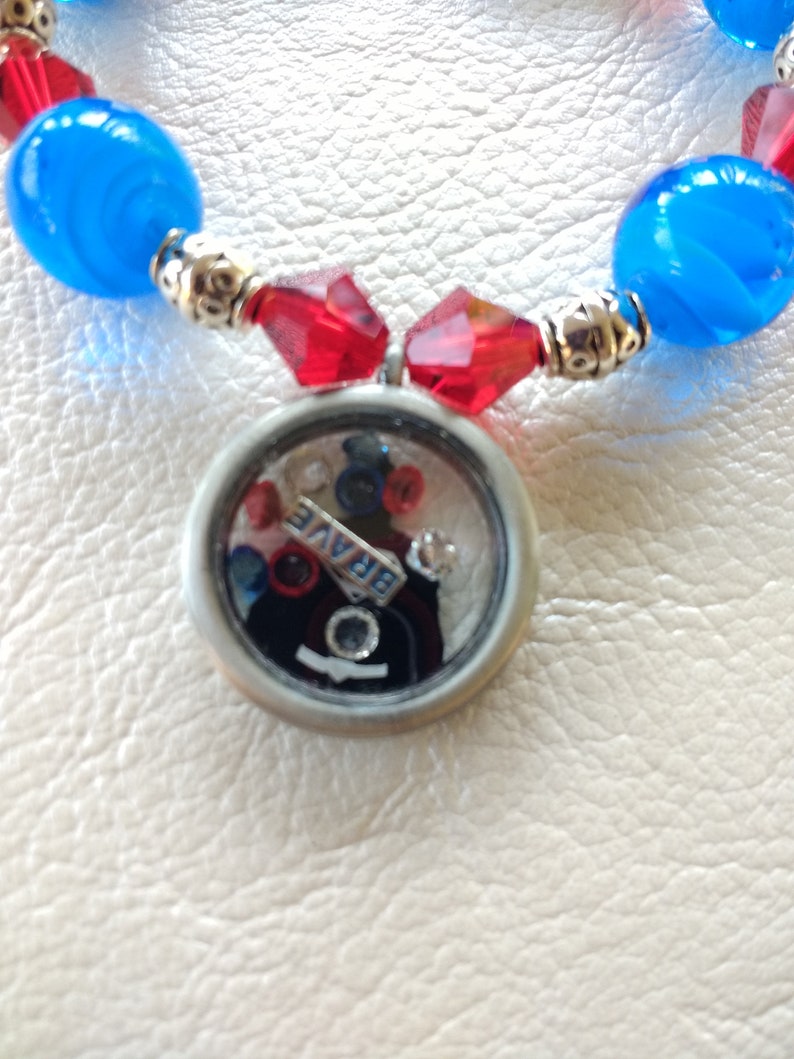 Superman bracelet justice league red bracelet dc comics bracelet Superman Clark Kent locket bracelet blue bracelet