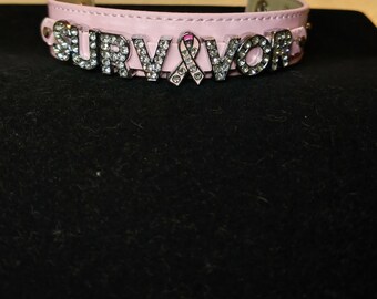 Breast Cancer Awareness, Breast Cancer, Breast Cancer Month, Breast Cancer Ribbon, Faux leather bracelet, pink bracelet, bling bracelet