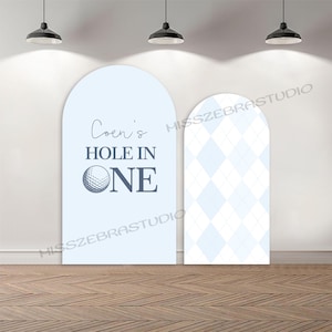 Benutzerdefinierte doppelseitiger Bogen Cover Foto Hintergrund Personalisierter Golf Fotografie Hintergrund Benutzerdefinierter Loch in einem Geburtstagsparty Hintergrund
