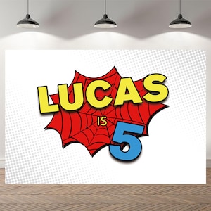 Superhero Birthday Backdrop Photography Kid Party Custom Spider Background Teen party Photo Studio Banner