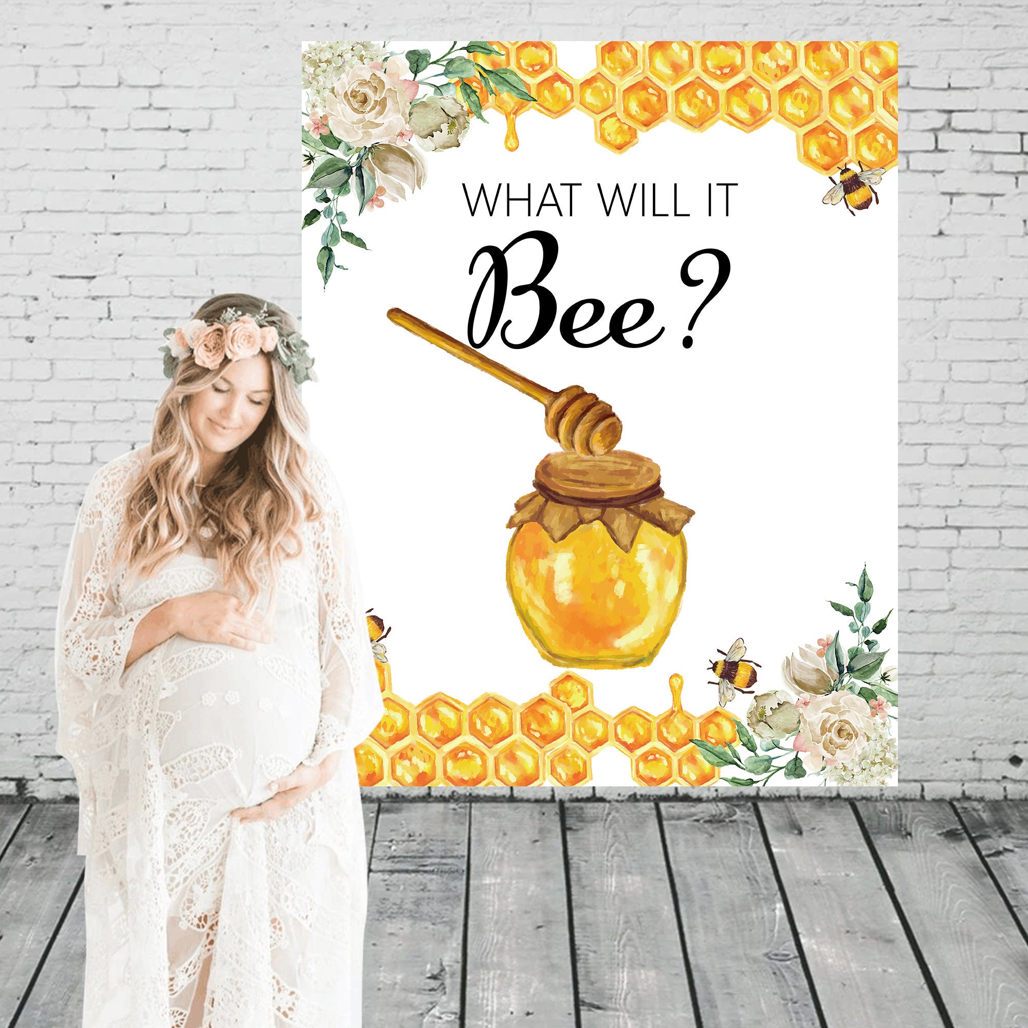 Newborn Mommy to Bee Photo Background for Baby Shower Birthday Party D –  dreamybackdrop