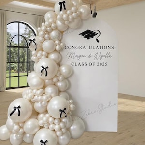 Sfondo fotografico personalizzato con copertina ad arco bifacciale, sfondo fotografico della classe del 2025, sfondo personalizzato per la festa di laurea