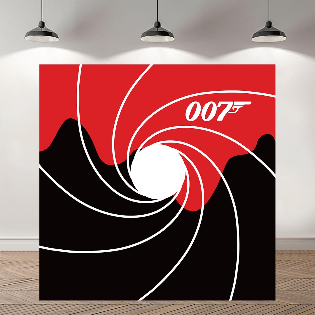 Custom James Bond 007 Birthday Photo Backdrop 30th 40th Man Birthday ...