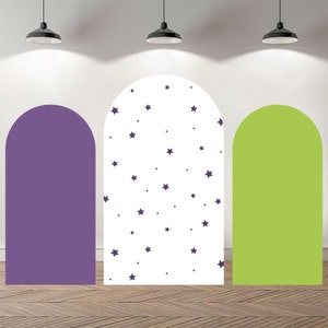 Custom Double-Sided Arch Cover Photo Backdrop Personalized Buzz Light Year Photography Background  Custom Birthday Party Background