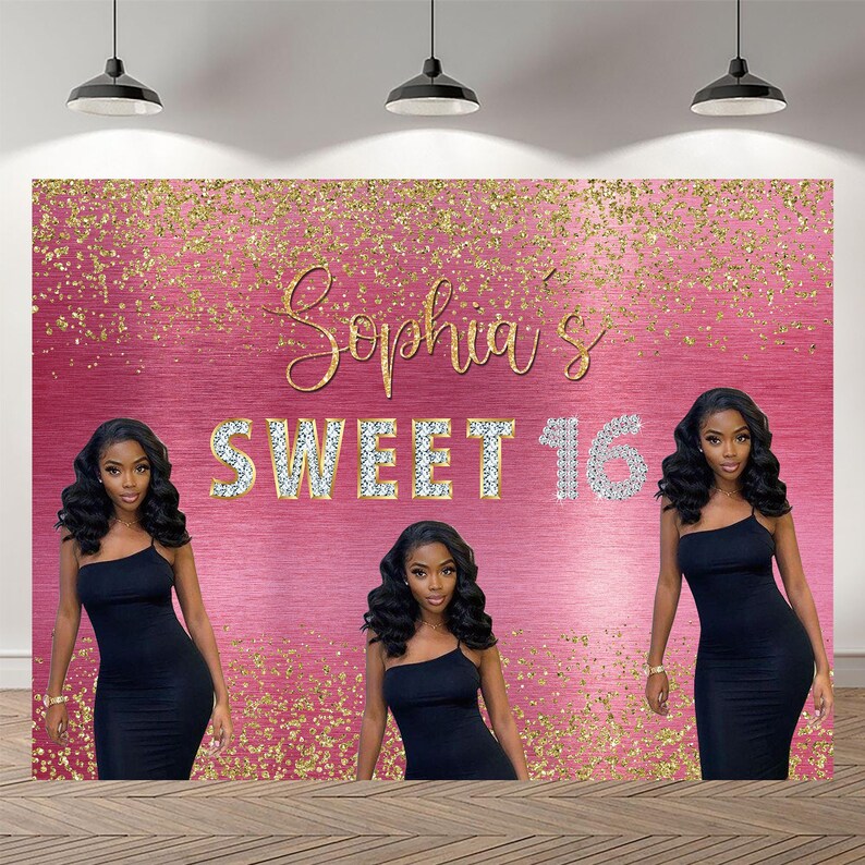 Custom Sweet 16 Backdrop Photo Backdrop Photo Step and Repeat Etsy
