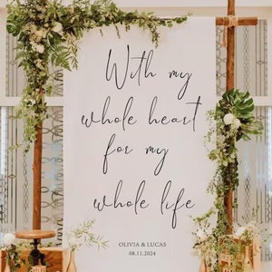 Wedding Sign Backdrop Boho Bridal Shower Backdrop Personalized Tapestry Wedding Decor Custom Sign Wedding Backdrop for Reception