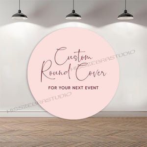 Benutzerdefinierte runder Hintergrund decken Personalisierter Kreis Fotografie Hintergrund mit elastischen Hochzeit Baby Shower Geburtstag Jedes Event Party Hintergrund