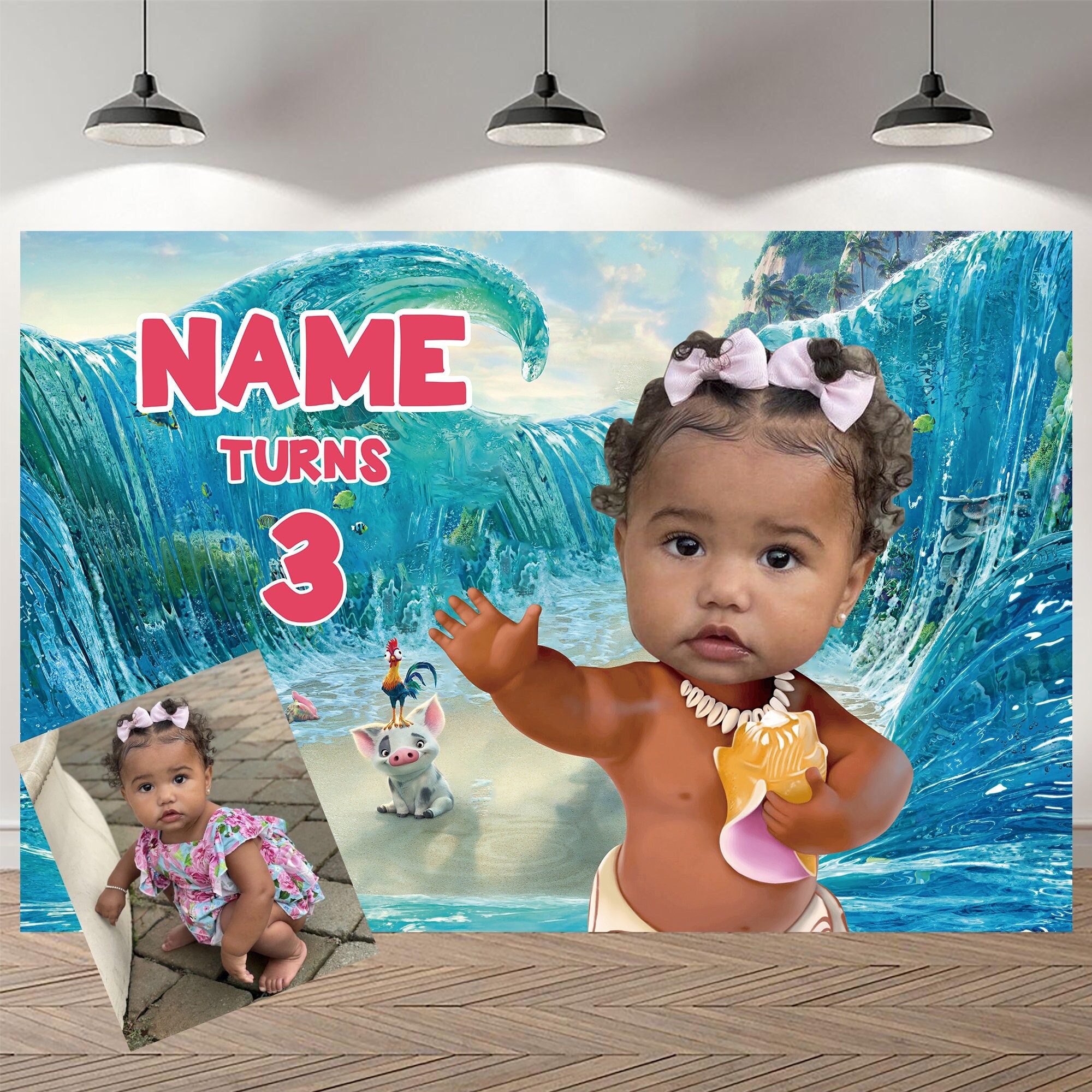 Baby Moana Background - Etsy