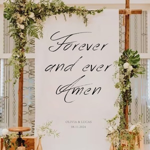 Wedding Sign Backdrop Boho Bridal Shower Backdrop Personalized Tapestry Wedding Decor Custom Sign Wedding Backdrop for Reception