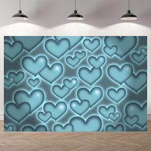 Grey Hearts Early 2000s Photography Backdrop Romantic Valentines Day 80 90 Background Birthday Party Banner Decor Supplies Custom Backdrop