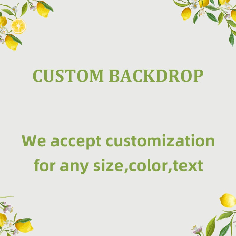 Custom Backdrop – Choose vinyl or polyester, personalized design.