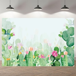 Cactus Floral Fiesta Birthday Sfondo Baby Shower Fotografia messicana Custom Background Vinyl Photo Studio Banner
