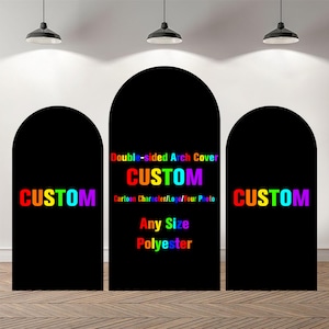 Custom Double-Sided Arch Cover Photo Backdrop Personalized Pattern Color Photography Background  Custom Wedding Any Event Party Background