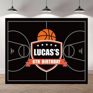 Basketball-Themen-Geburtstags-Party-Hintergrund-Babyparty-Fotografie Jungen-benutzerdefinierter Hintergrund-Vinyl-Fotostand-Studio-Banner