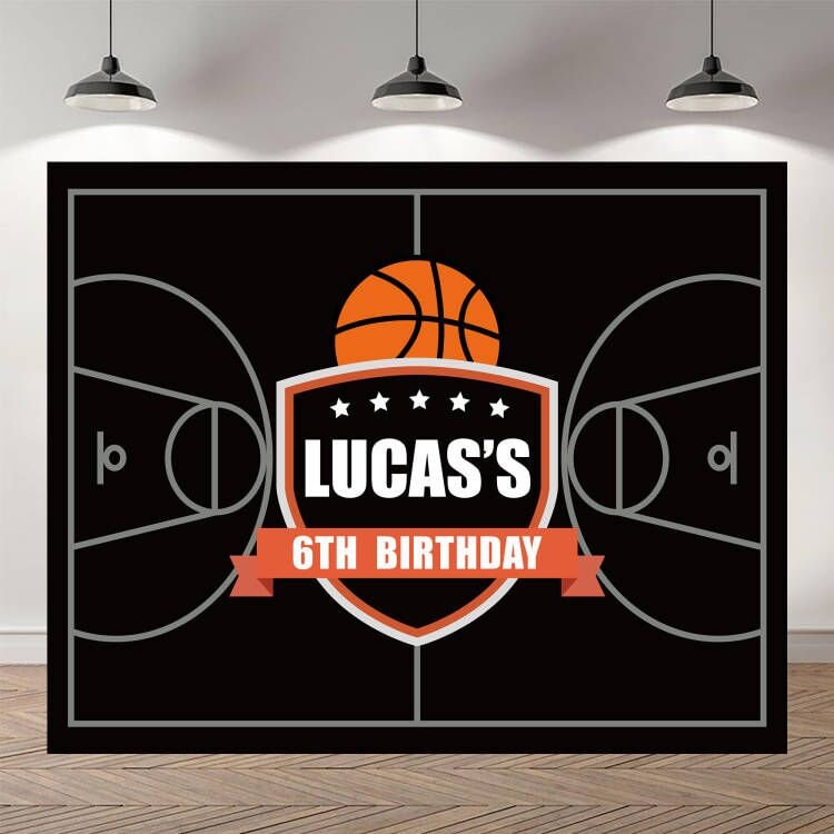 Basketball Themed Birthday Party Backdrop Baby Shower Photography Boys Custom Background Vinyl Photo Booth Studio Banner