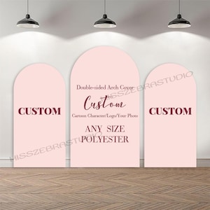 Dubbelzijdige Boog Cover Foto Achtergrond Gepersonaliseerde Patroon Kleur Fotografie Achtergrond Custom Bruiloft Verjaardag Elk evenement Feestachtergrond: