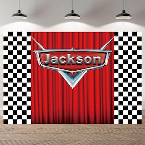 Racing Car Birthday Backdrop Baby Shower Photography Boys Girls Custom Background Vinyl Photo Studio Banner