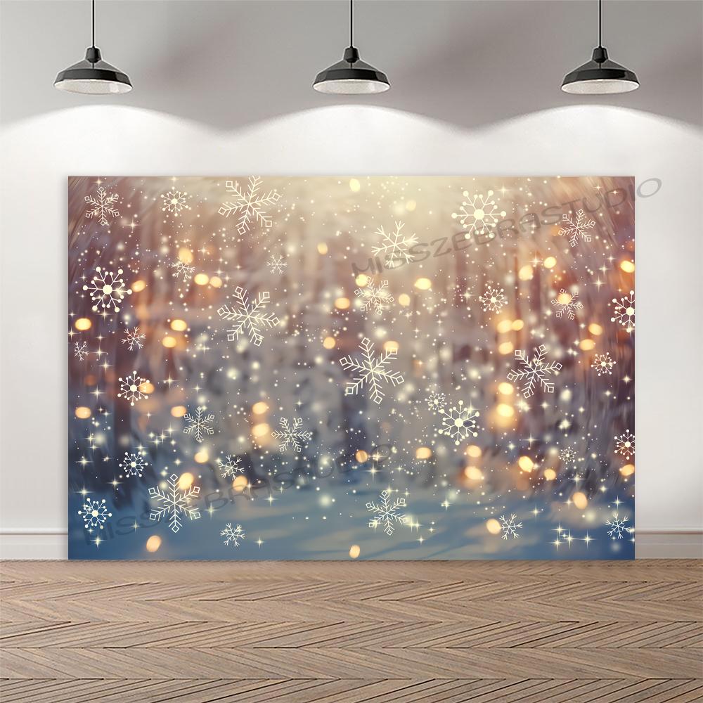 Snow Forest Backdrop Party Backdrop Winter Scene Photography Custom ...