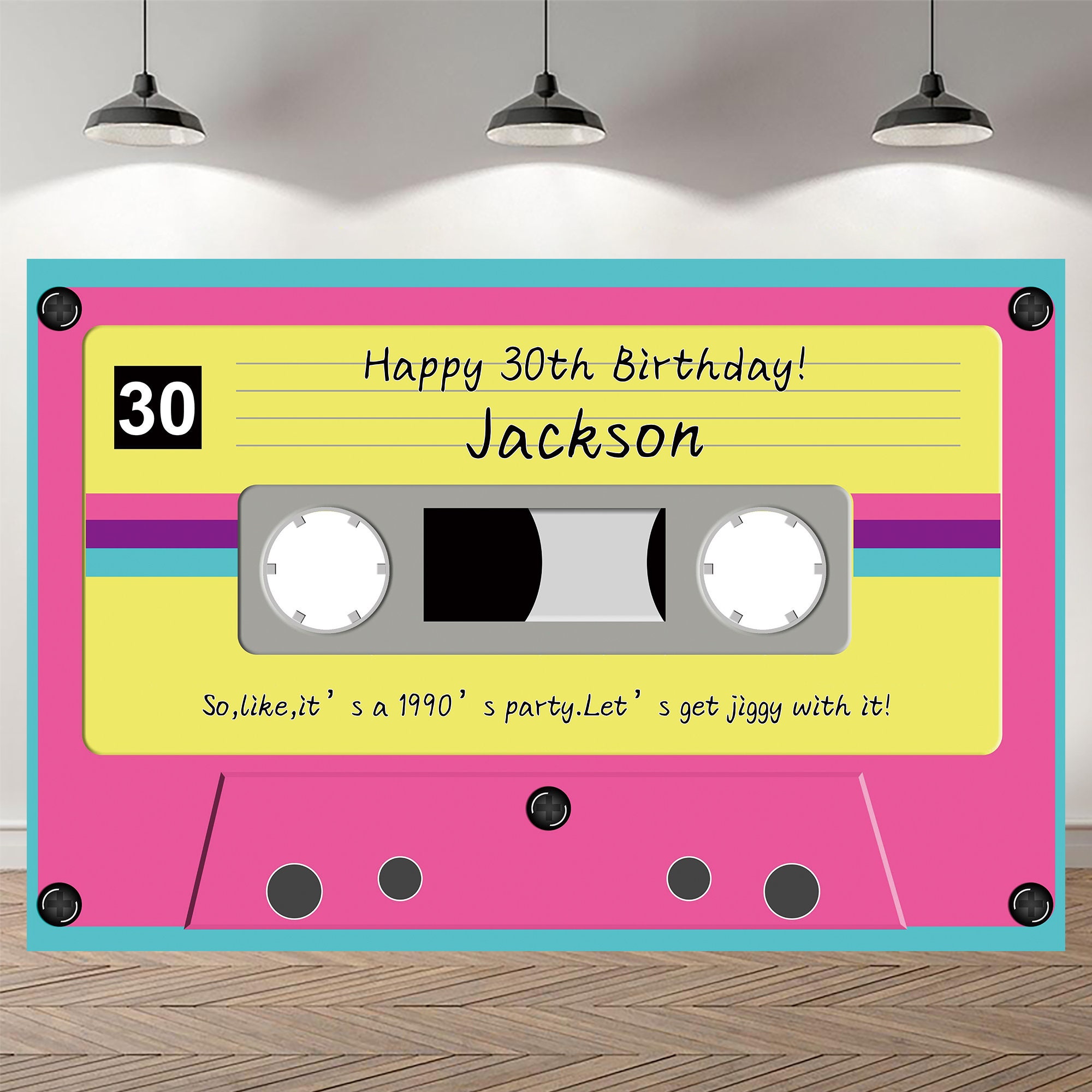 90s Party Photo Backdrop Retro Disco Photography HipHop Background Vinyl Photo Studio 1990s Neon Eighties Banner