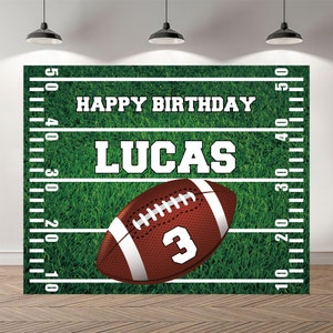 Football Themed Birthday Party Backdrop Baby Shower Photography Boys Custom Background Vinyl Photo Booth Studio Banner