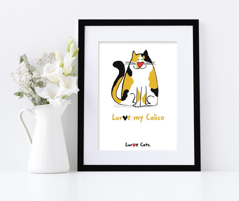 Lurve My Calico w Cat Print image 1