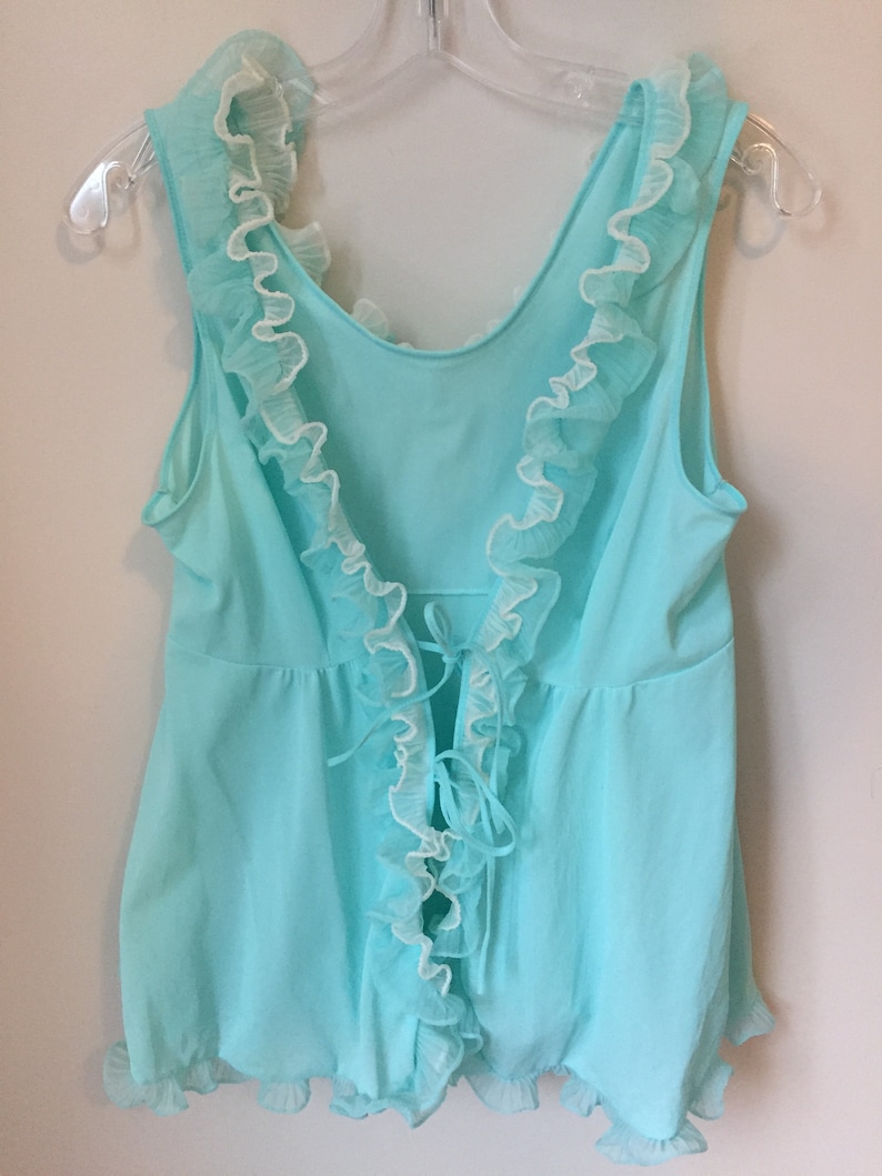 Vintage Blue Teal Baby Doll Lingerie Movie Star medium 60s Etsy