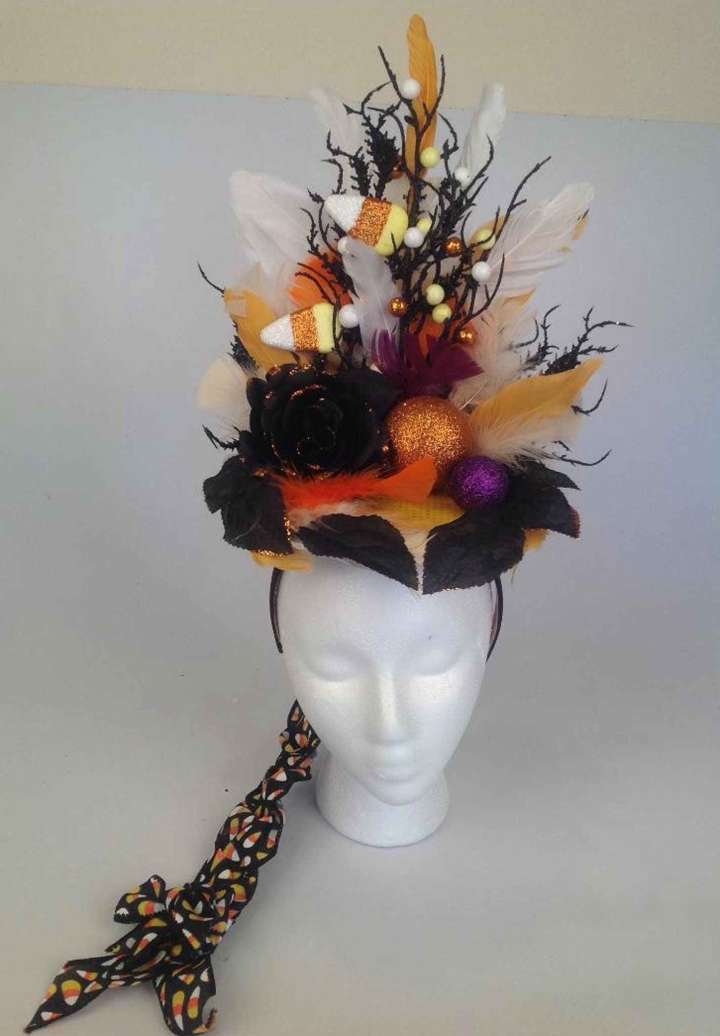orange hats and fascinators