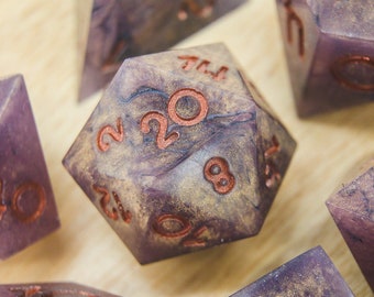 Stone's Whisper || Hand-poured Resin Polyhedral Dice || Set of 7