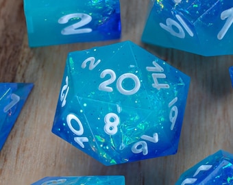 Arcane Tide  || Hand-poured Resin Polyhedral Dice || Set of 7