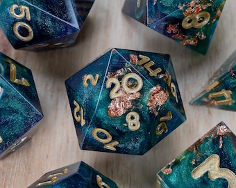 Nightshade || Hand-poured Resin Polyhedral Dice || Set of 7