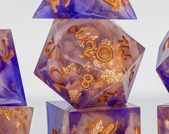 Fae Dreaming || Hand-poured Resin Polyhedral Dice || Set of 7