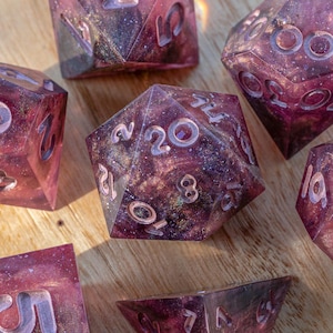 Galaxias || Hand-poured Resin Polyhedral Dice || Set of 7