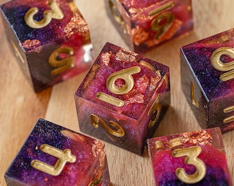 Candied Nebula || Handmade d6 Resin Dice || Set of 6