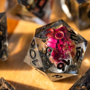 Necrotic Bloom || Hand-poured Resin Polyhedral Dice || Set of 7