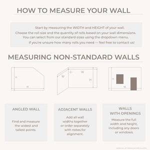 Step-by-step instructions on how to measure a wall before ordering wallpaper