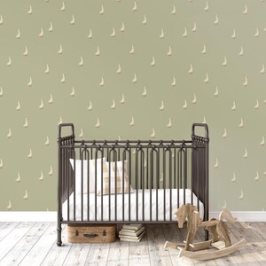 Sage Green Goose Wallpaper: Scandinavian Nursery Peel and Stick or ...