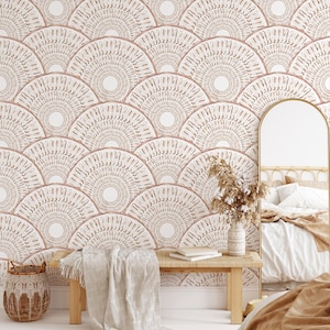 Bohemian Chic Wall Decor - Artistic Boho Wallpaper with Antique Mosaic Details