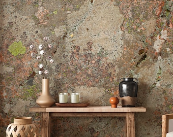 Papel pintado removible con textura de hormigón, decoración industrial