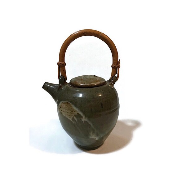Teapot Bamboo Handle Etsy